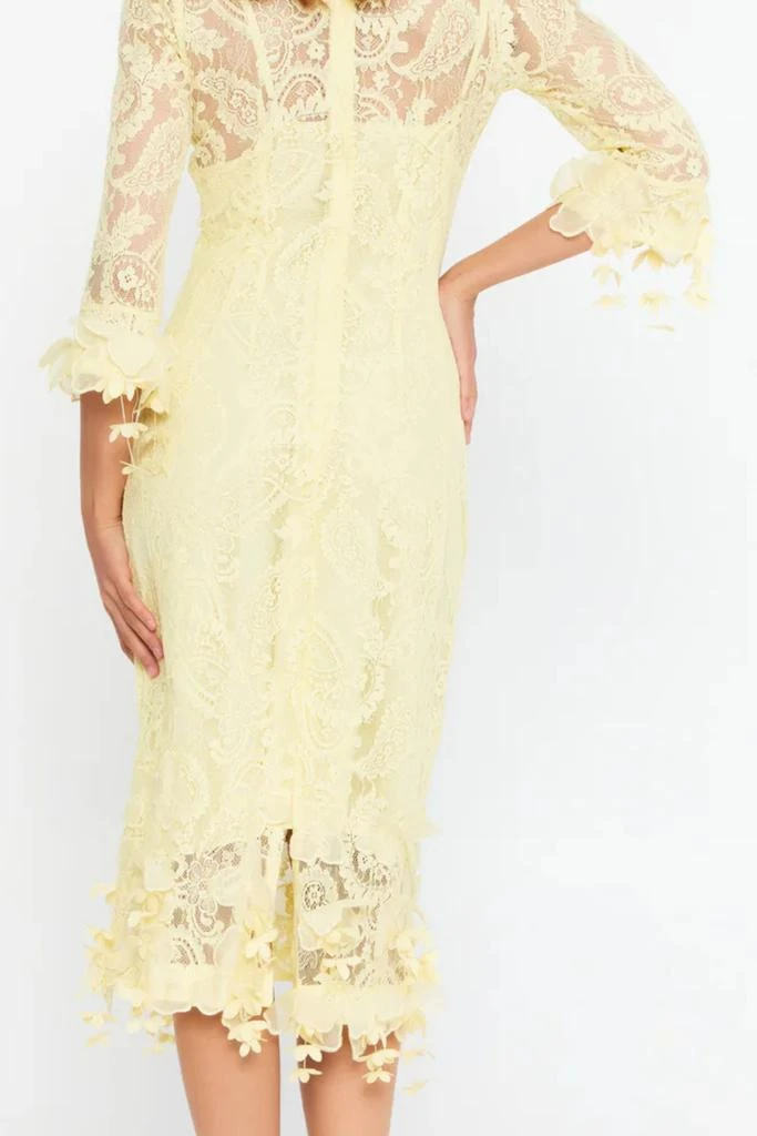 Akalia Lipsy Long Sleeves Lace Midi Dress (Yellow) - Dresses & Skirts -  BeyondStyle