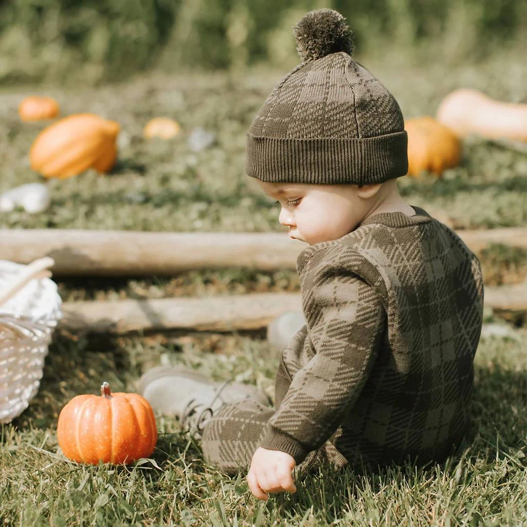 Petit Lem Petit Lem - Boy
s Long Sleeve Gingham Knit Playsuit 2