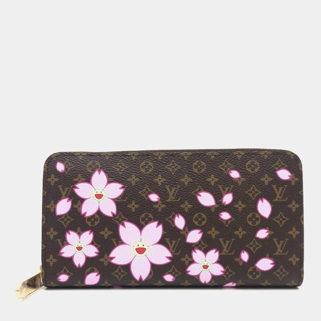 LOUIS VUITTON PARIS 二つ折り財布 チェリーブロッサム Louis Vuitton Louis Vuitton Brown Monogram Canvas Takashi Murakami