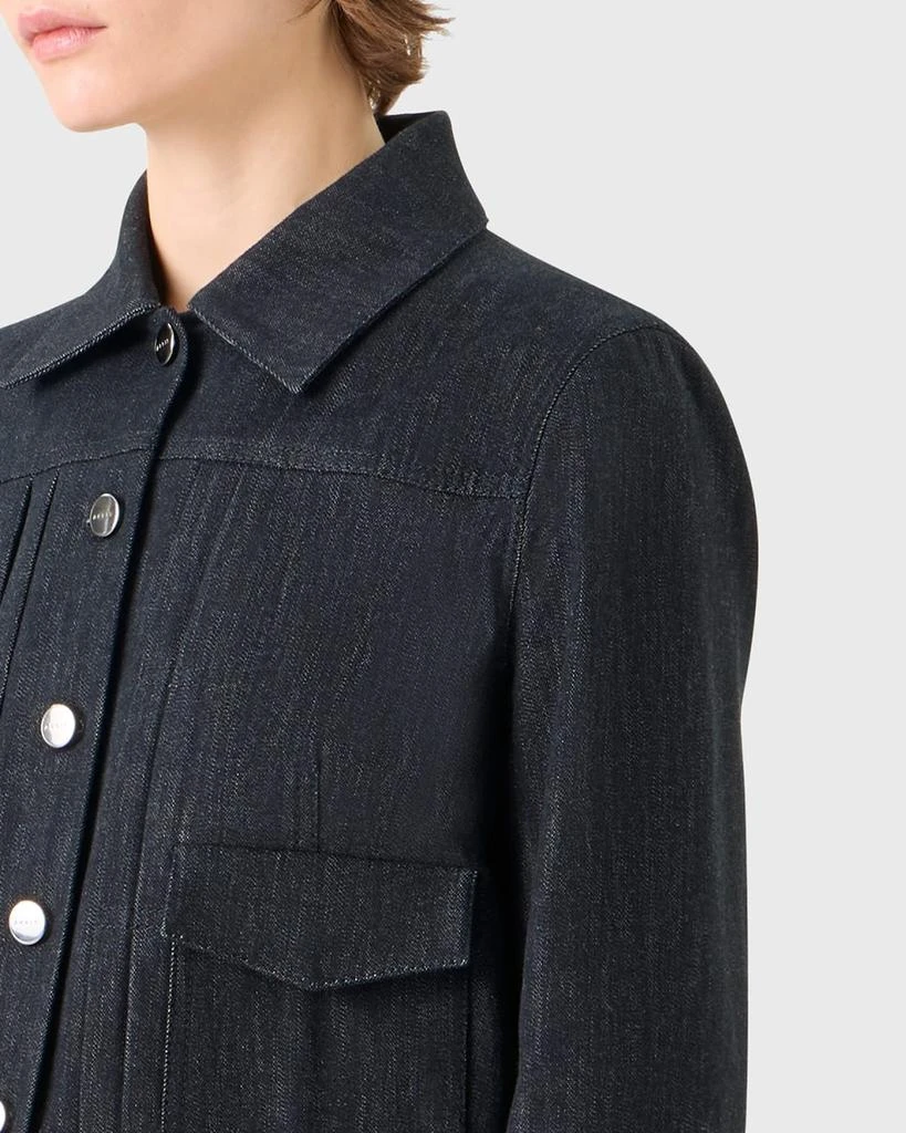 Akris Hilbert Short Stretch Denim Jacket 5