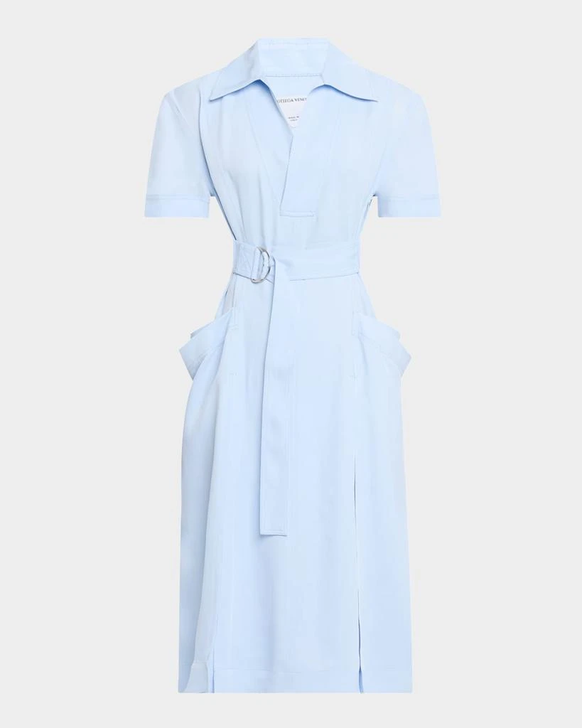 Bottega Veneta Short-Sleeve Belted Fine Twill Midi Shirtdress - Dresses &  Skirts - Compare Prices from 6+ Stores - Free Shipping - BeyondStyle