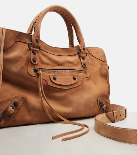 Balenciaga Le City Medium suede tote bag 6
