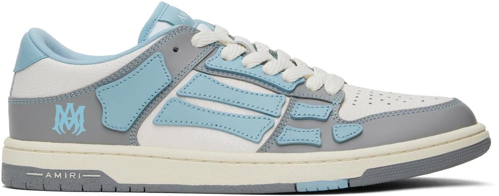 AMIRI Blue & Gray Varsity Skel Top Low Sneakers 1