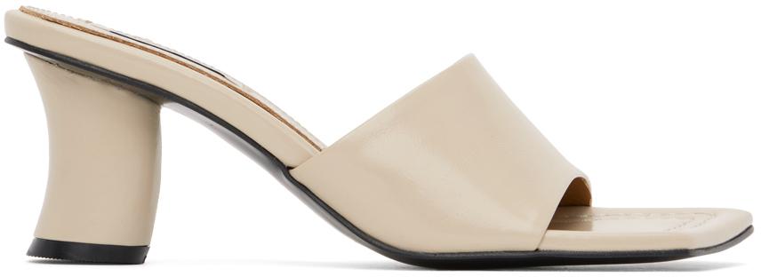 Reike Nen Beige Curvy Heeled Sandals