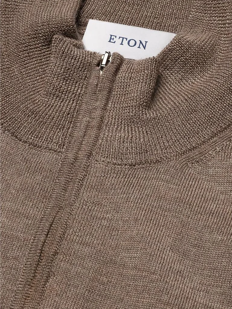 Eton Fine-Knit Wool Quarter-Zip Sweater 6