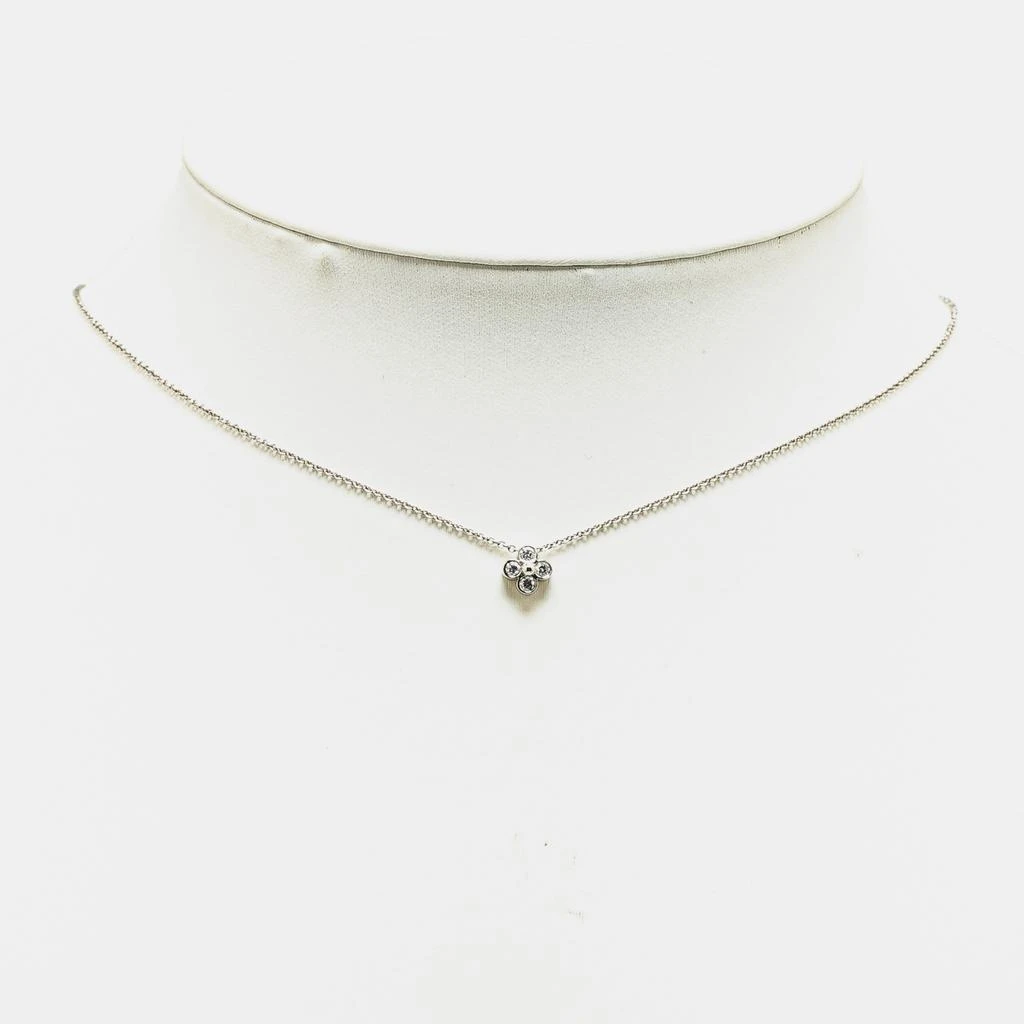 Tiffany & Co. Tiffany & Co. Platinum Flower Bezel Diamond Pendant Necklace 1