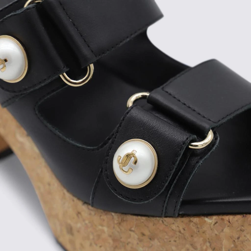 Jimmy Choo Jimmy Choo Black Leather Sandals 4