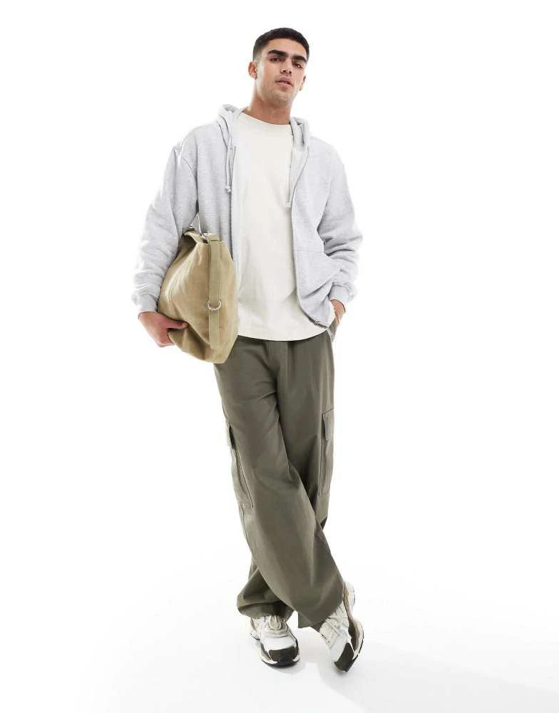 Cotton:On Cotton On box fit zip up hoodie in grey marle 3
