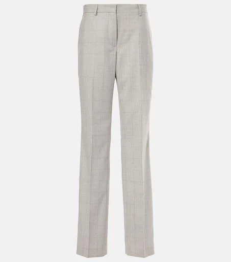 Dries Van Noten Checked wool straight pants 1