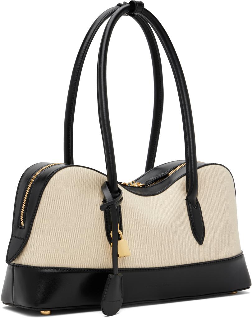 Stella McCartney Beige & Black Ryder Canvas Shoulder Bag