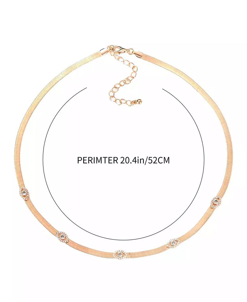 Nicole Miller Gold-Tone Chain Necklace with Rhinestones