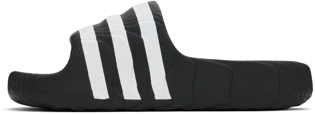Adidas Black Adilette 22 Pool Slides 3