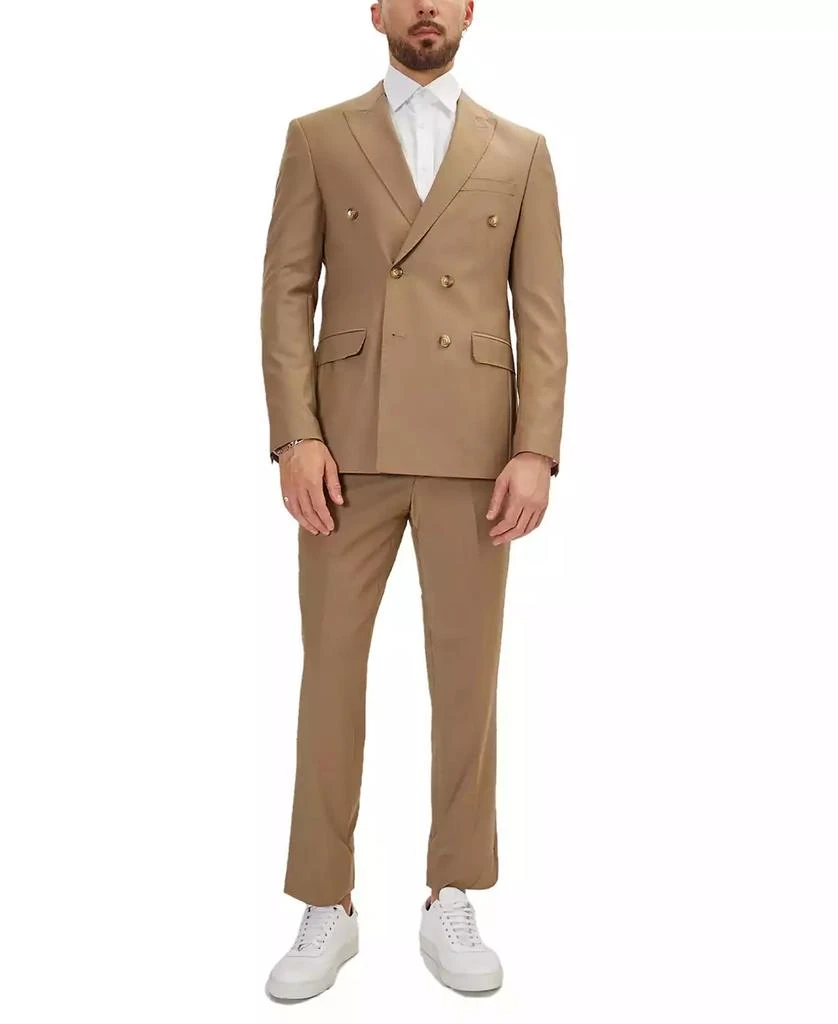 RON TOMSON Men's Modern Double Breasted, 2-Piece Suit Set 1