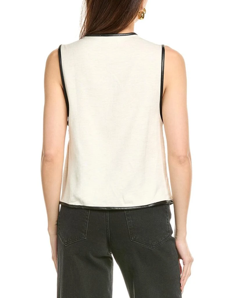 WeWoreWhat Tie-Front Linen-Blend Vest 2