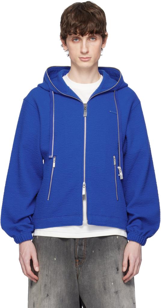 ADER error Black TRS Tag 02 Zip-Up Hoodie - Hoodies