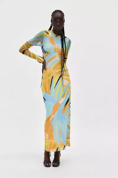AFRM AFRM Didi Mesh Long Sleeve Maxi Dress
