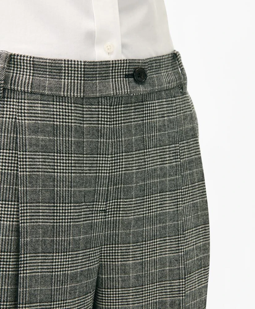 Brooks Brothers Slim Trousers in Glen Plaid Wool Blend 3