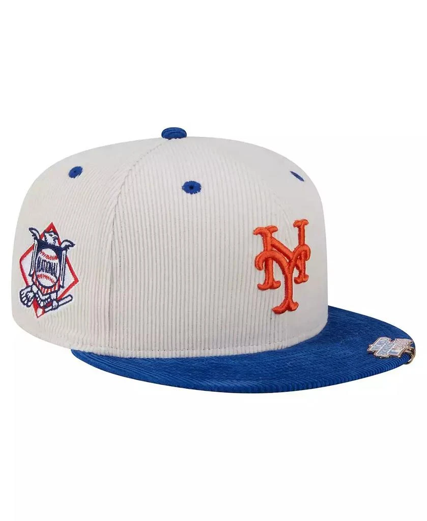 New Era Men's Cream/Royal New York Mets Two-Tone Corduroy 59FIFTY Fitted Hat 1