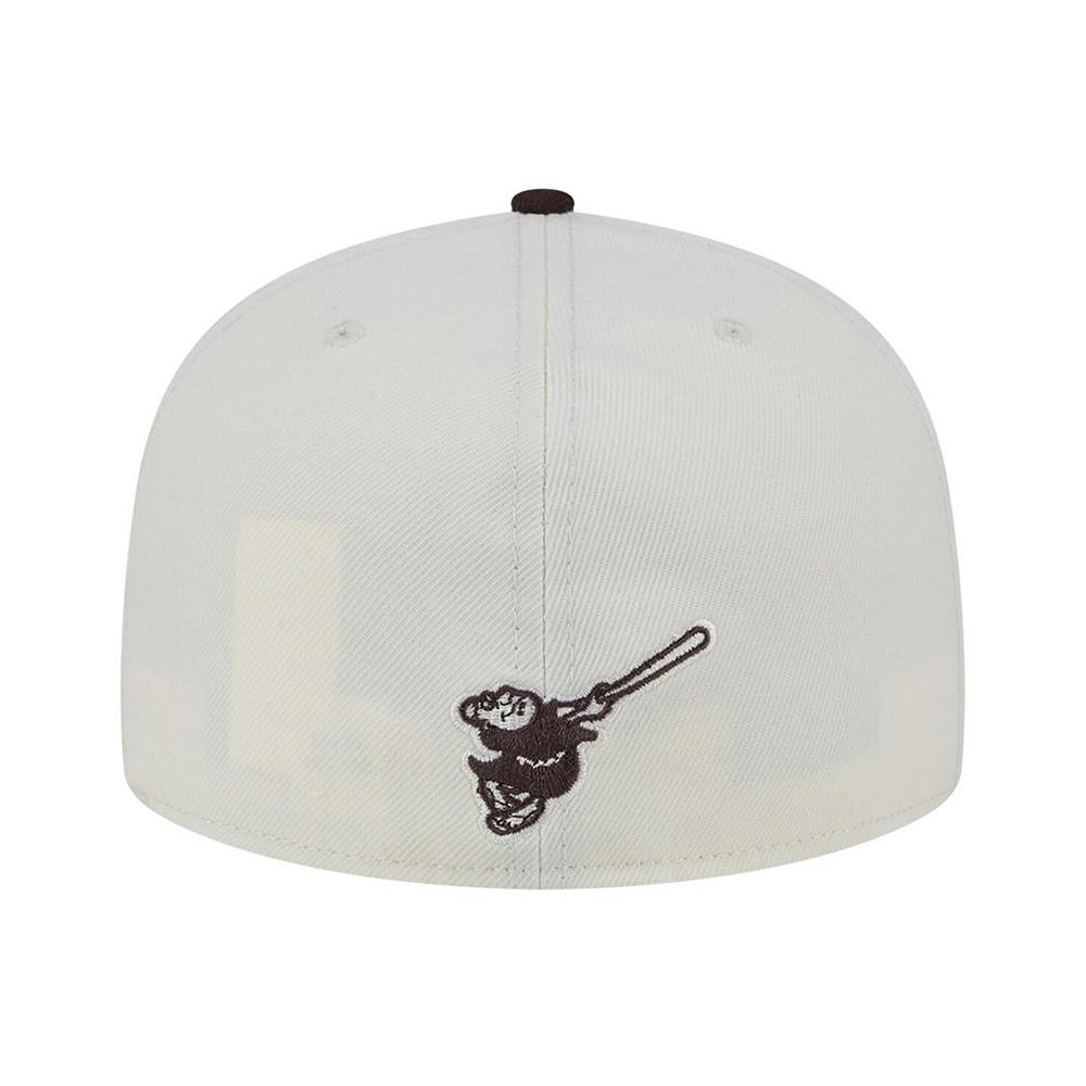 New Era Men's Cream/Brown San Diego Padres Lonestar 59FIFTY Fitted Hat