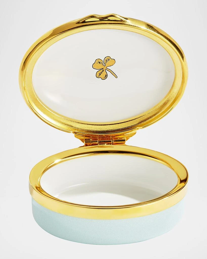 Halcyon Days Four Leaf Clover Enamel Box 2