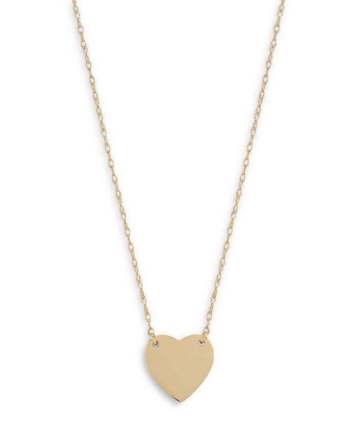 Moon & Meadow 14K Yellow Gold Heart Pendant Necklace, 16-18"
