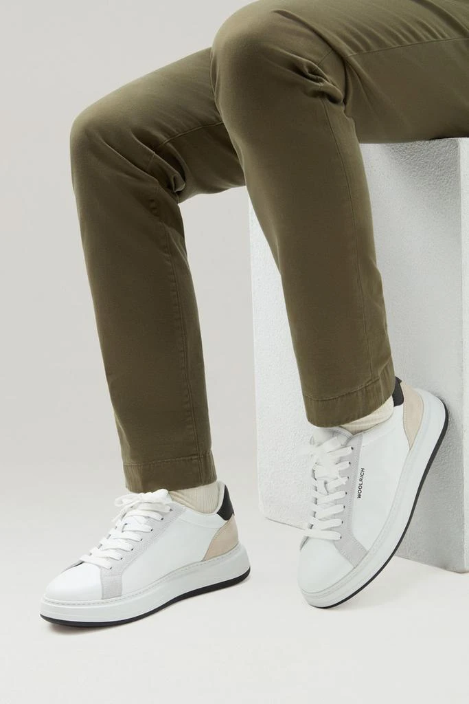 WO-FOOTWEAR Sneakers Arrow in Leather with Suede Inserts - Men - Blue 6