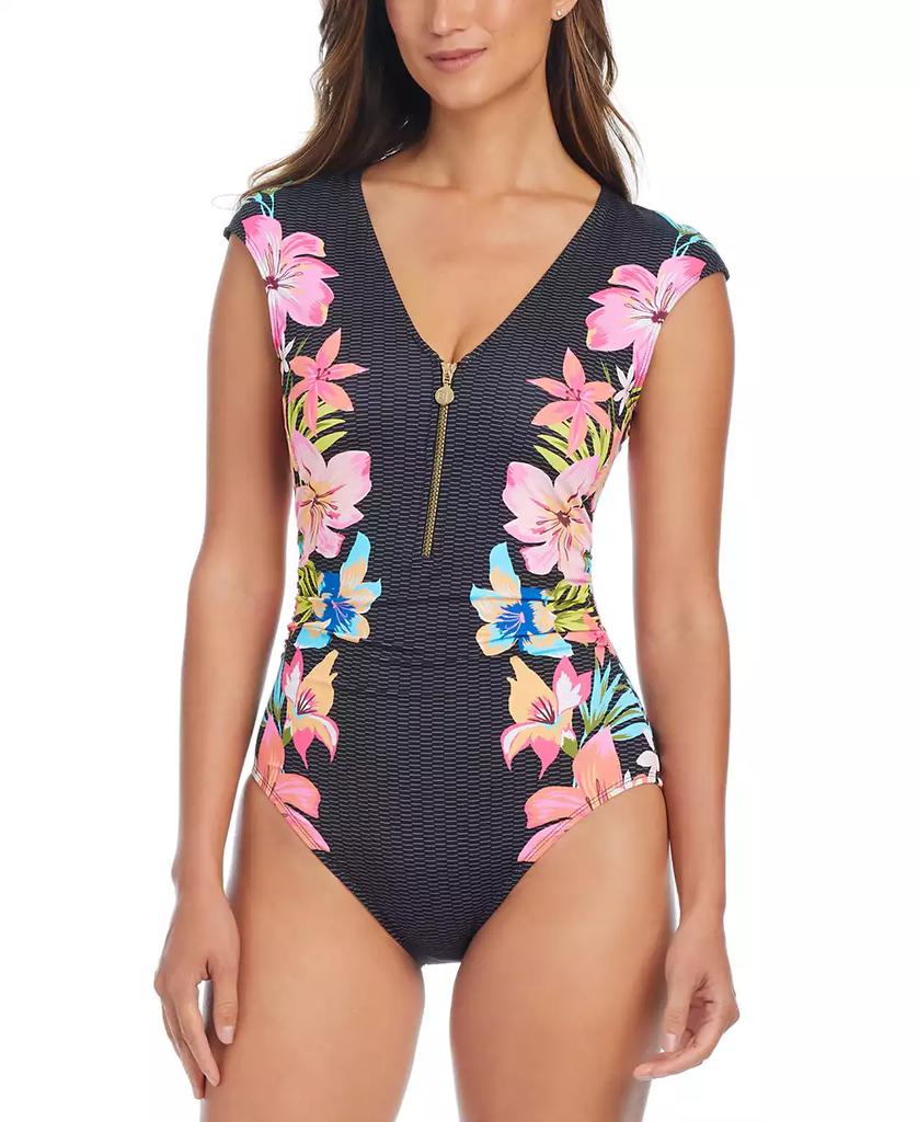 Bleu Rod Beattie Women's Cap-Sleeve One-Piece Swimsuit