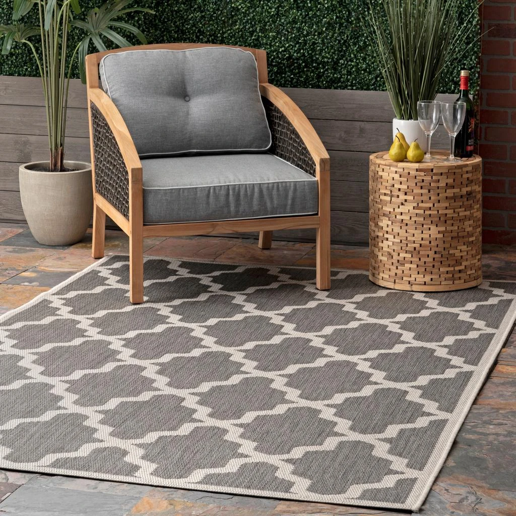 nuLOOM Machine Made Gina Outdoor Moroccan Trellis Area Rug 9