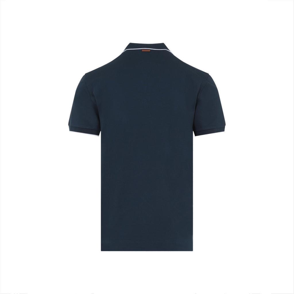 Zegna Zegna Logo Embroidered Short-Sleeved Polo Shirt