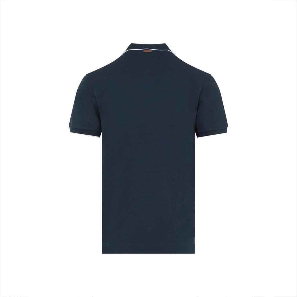 Zegna Zegna Logo Embroidered Short-Sleeved Polo Shirt 2