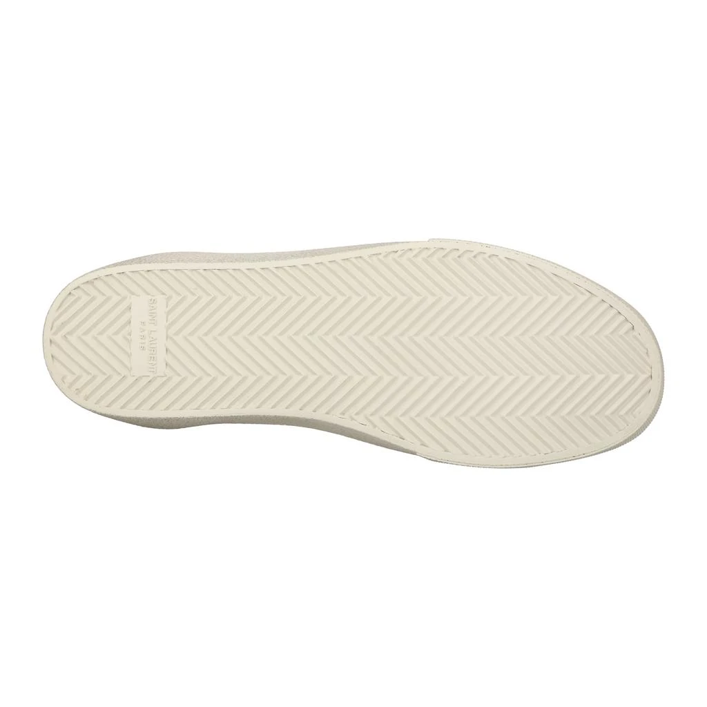 Yves Saint Laurent Court Classic Sl/06 Embroidered Sneakers In Canvas And Leather White 5