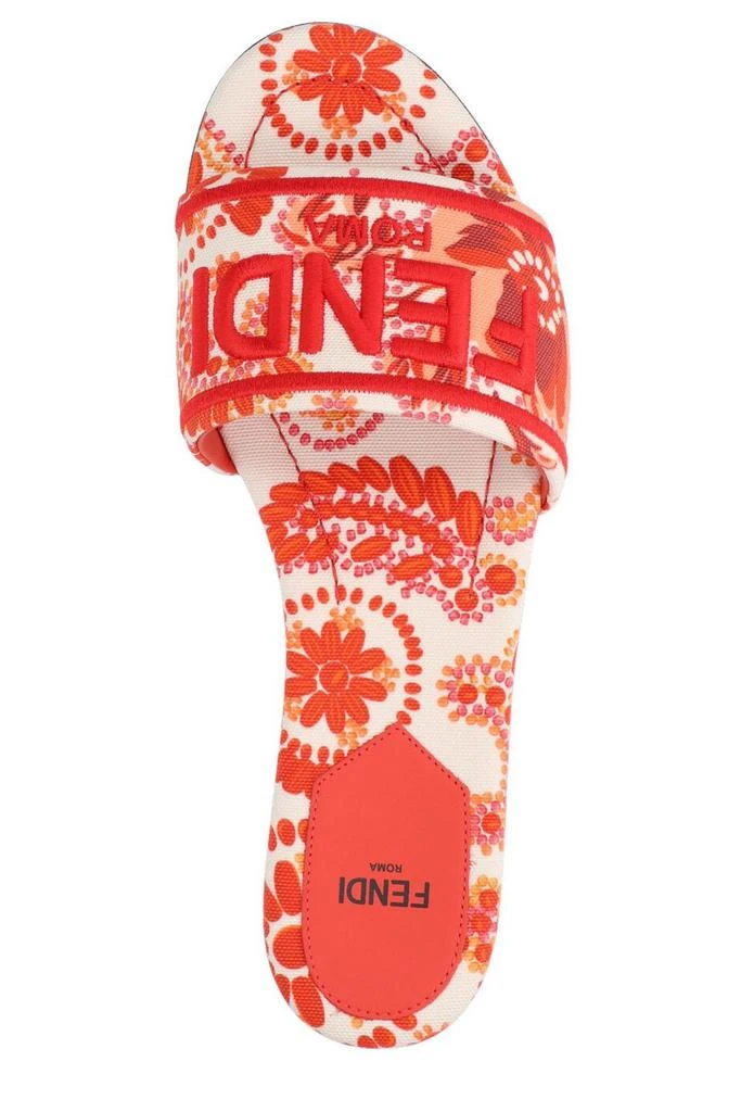 Fendi Fendi Sunshine Coral Bandana Printed Slides 5