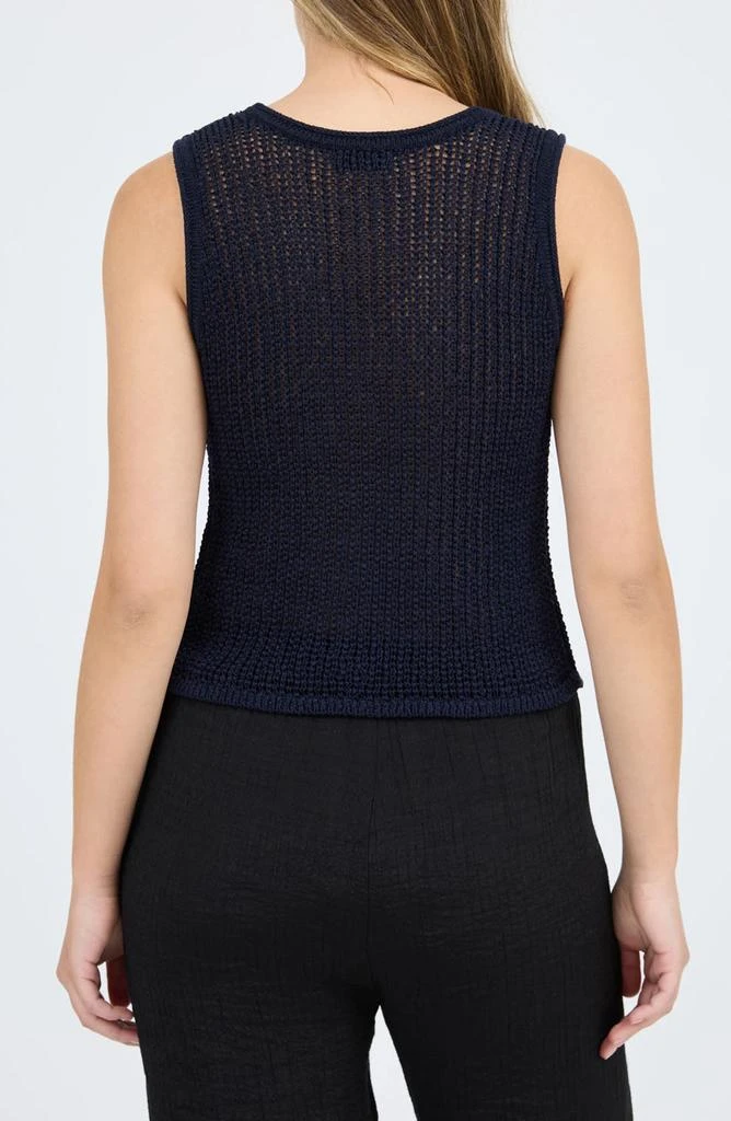 Blu Pepper Button Front Knit Sleeveless Top 2
