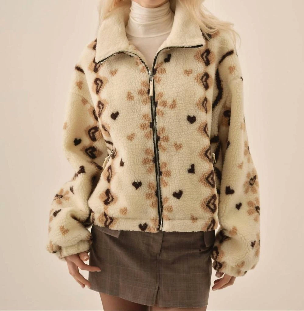 For Love 
Lemons For Love 
Lemons - Betty Sherpa Zip Up Sweaters