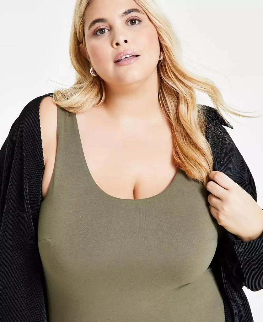 Bar III Trendy Plus Size Sleeveless Bodycon Midi Dress, Created for Macy's 4