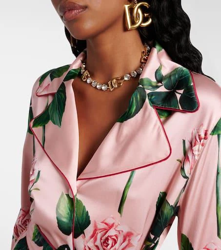 Dolce 
Gabbana Floral silk-blend satin blouse 4