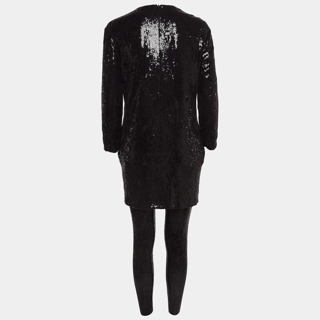 PIERRE BALMAIN Pierre Balmain Black Sequin Blouse and Pants Set L 2