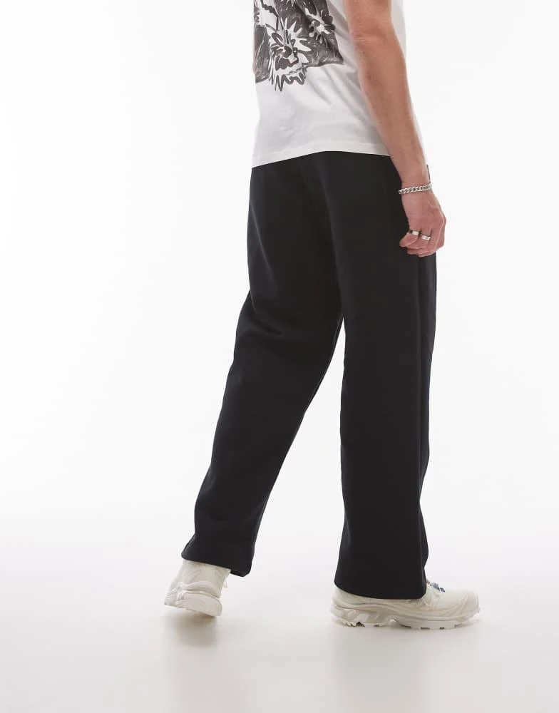 Topman Topman straight leg jogger in black 2