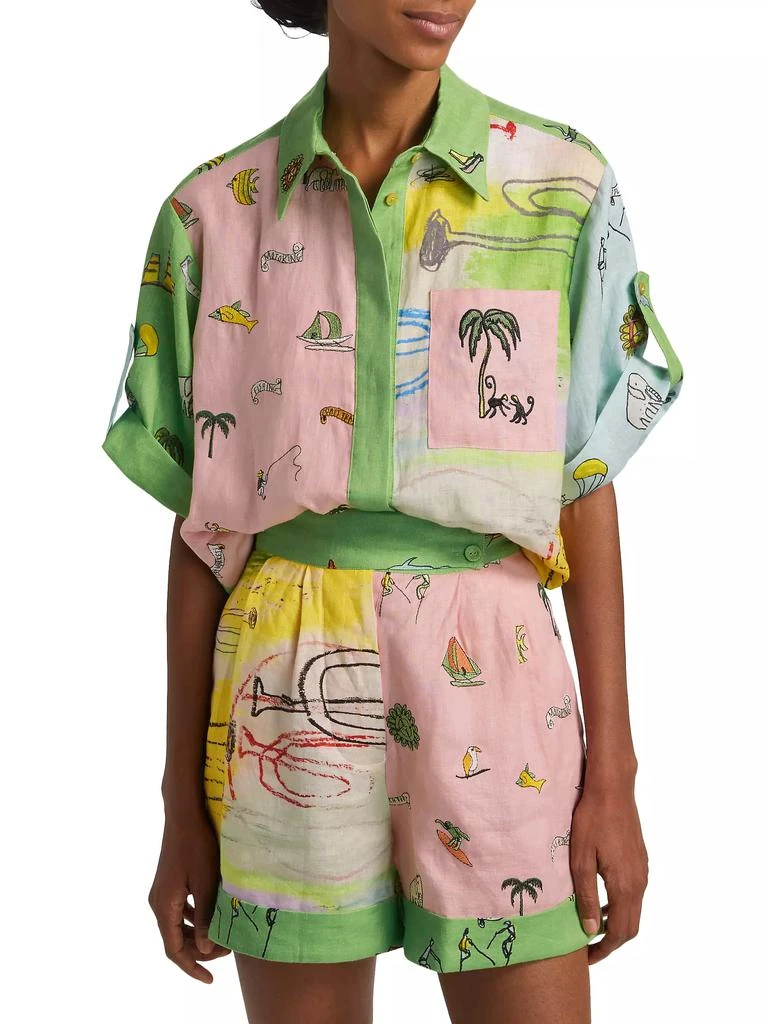 ALÉMAIS Jet Linen Short-Sleeve Shirt 3