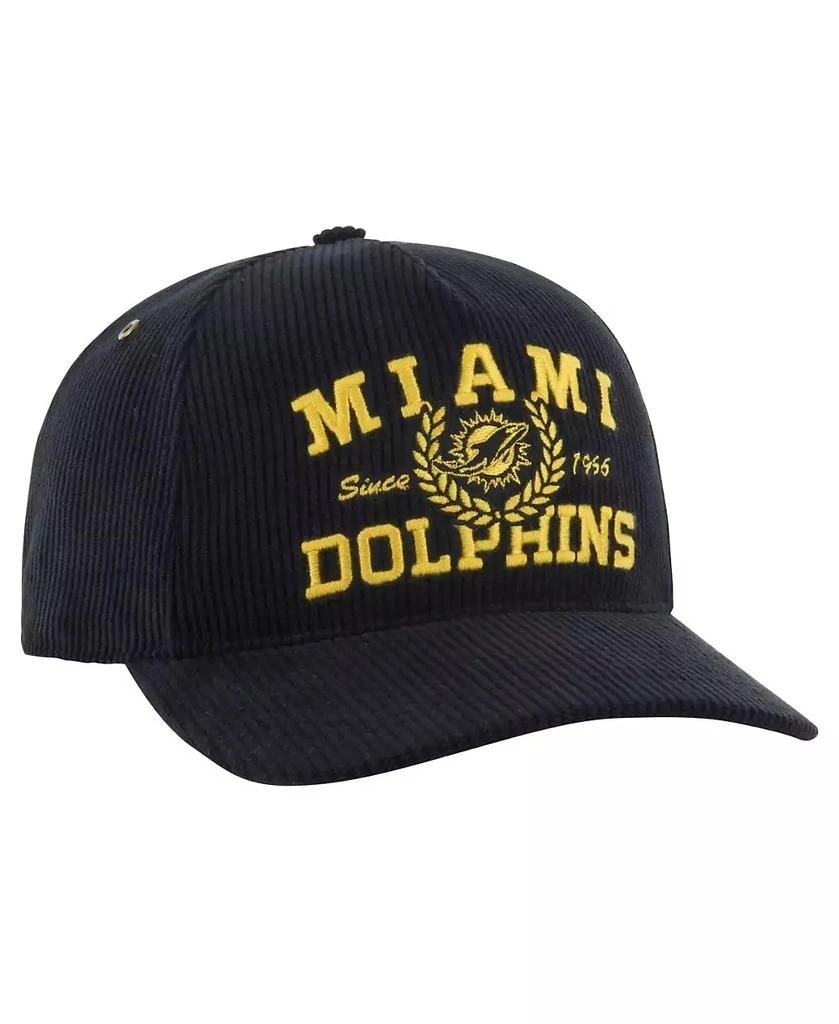 47 Brand Men's Black Miami Dolphins Letterman Hitch Adjustable Hat 4