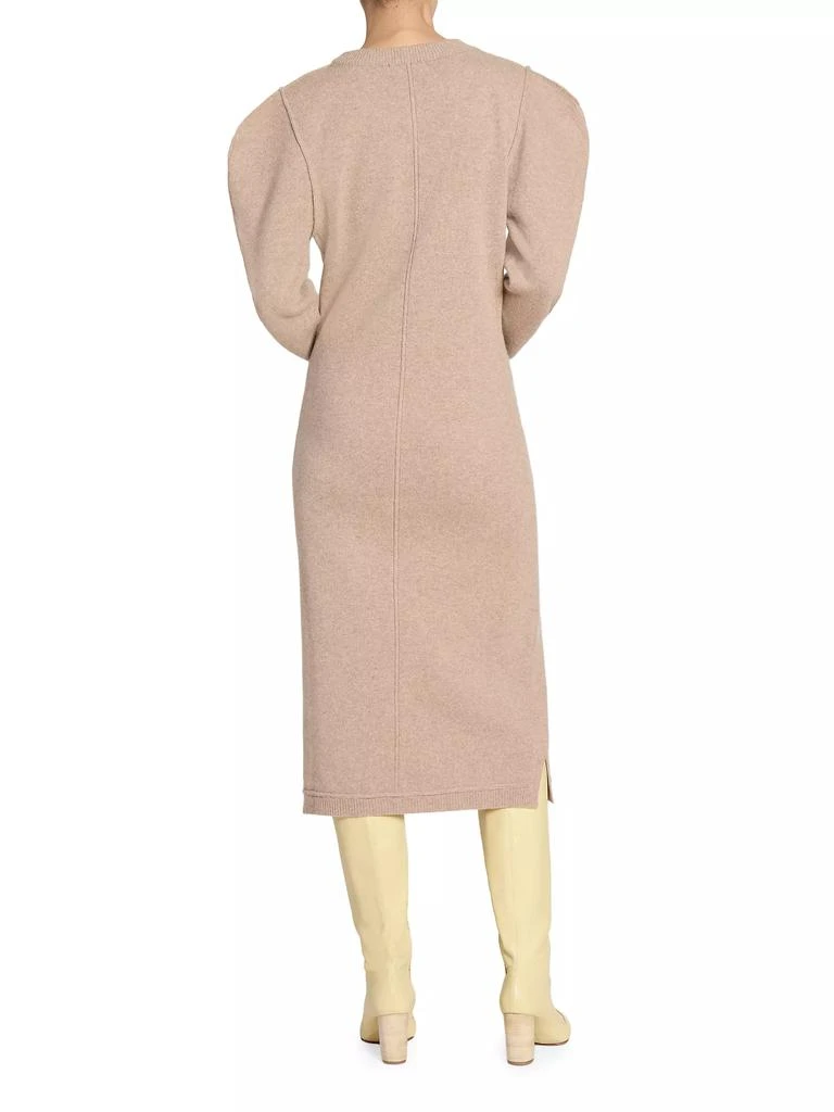 Lemaire Wool Seamed Crewneck Midi-Dress 5