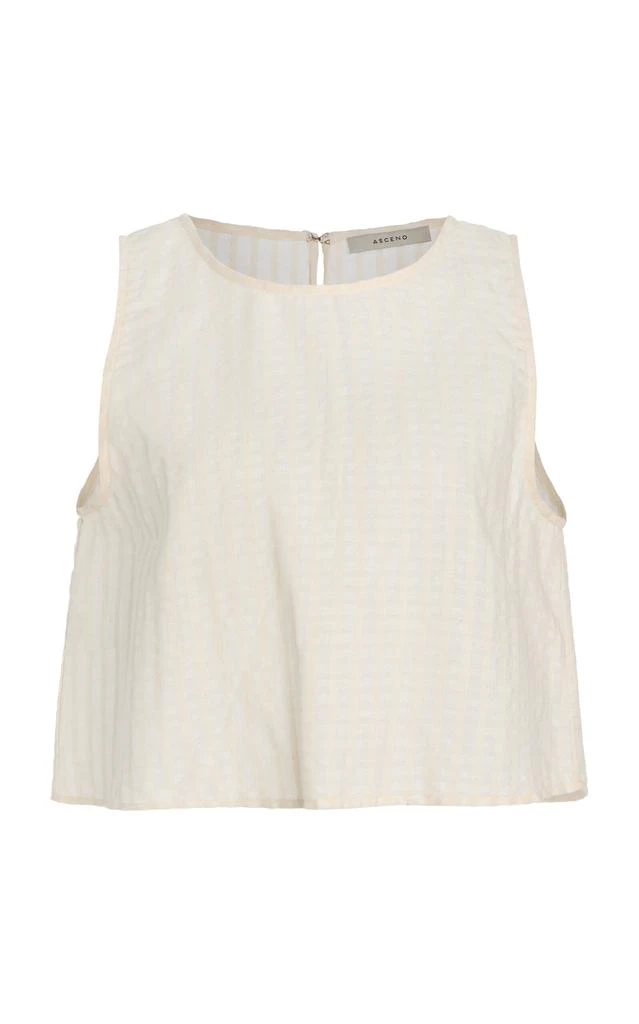 Asceno Asceno - The Kobe Cotton-Linen Top - White - M - Moda Operandi 1