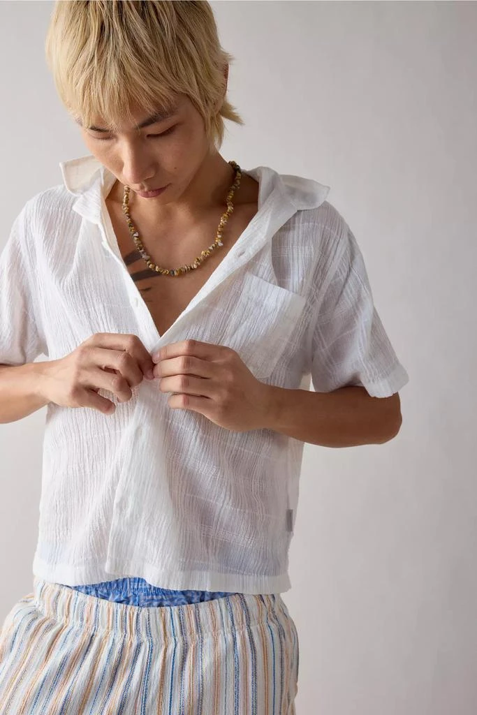 Standard Cloth Standard Cloth Liam Textured Gauze Button-Down Shirt 1