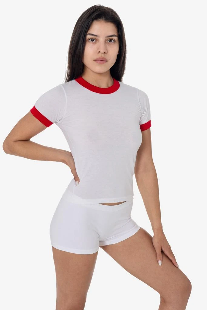 Los Angeles Apparel FF310 - Women's Poly Cotton Ringer Tee 7