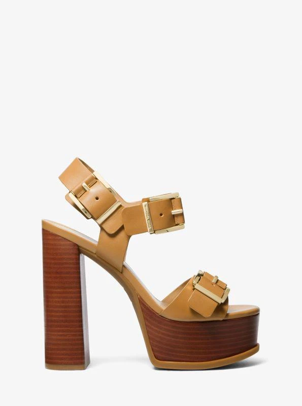 Michael Kors Colby Leather Platform Sandal 2