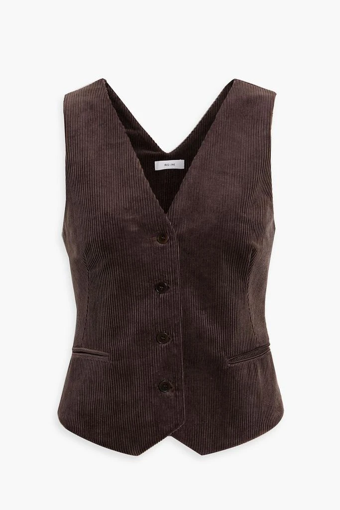 IRIS & INK Thelma cotton-corduroy vest 1