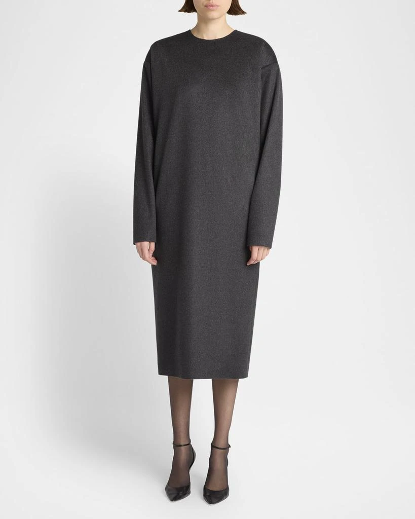 The Row Lysiane Long-Sleeve Midi Cashmere Dress 2