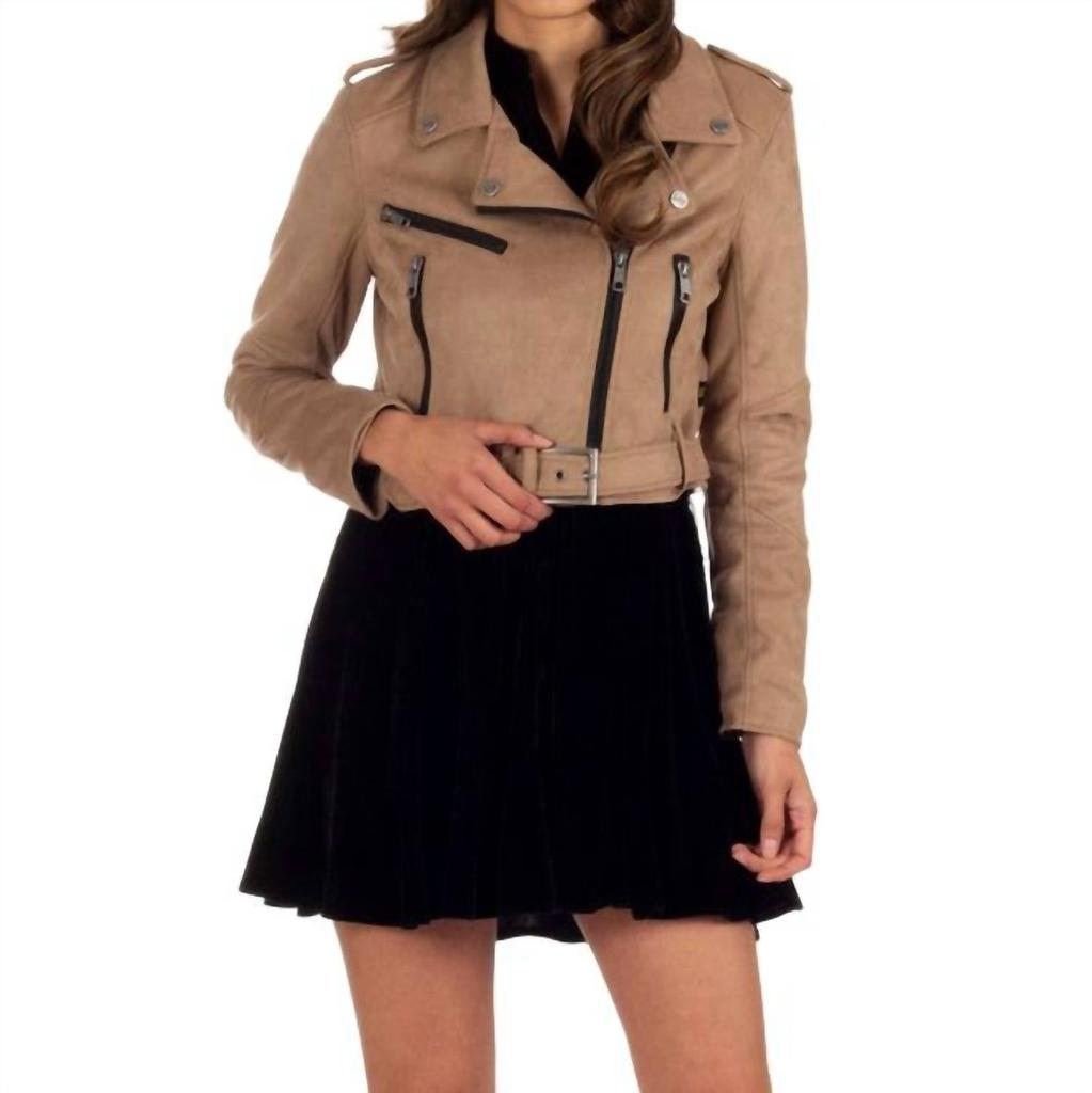 LEE Faux-Suede Biker Jacket
