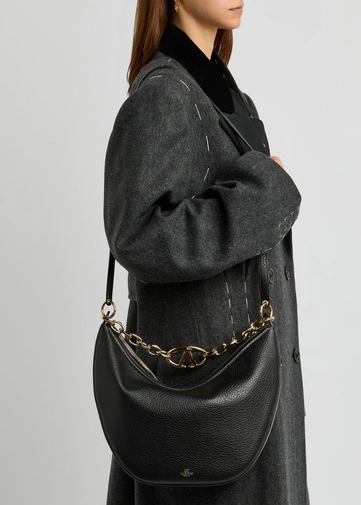 Valentino VLogo Moon medium grained leather shoulder bag 6