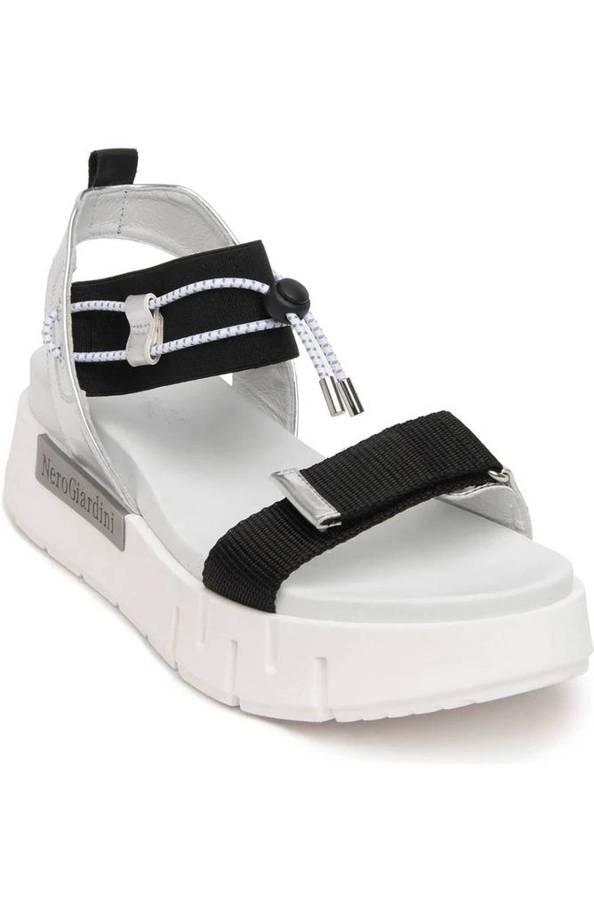 NeroGiardini Women's T.mikebis Sandal In Black/silver 2